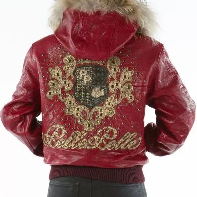 Pelle Pelle Crest Red Fur Hood Jacket