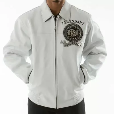 Pelle Pelle White Legendary Limited Edition Jacket, pelle pelle jacket, pelle pelle leather jacket, pelle pelle varsity jacket