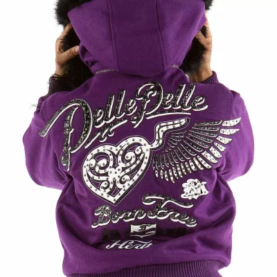 purple pelle pelle flying jacket