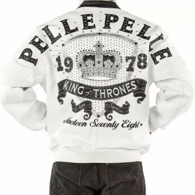 Pelle Pelle King 1978 White Leather Jacket