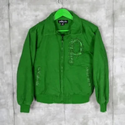 Pelle Pelle Green Wool Zipper Jacket