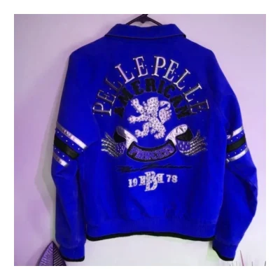 Pelle Pelle American Navy Blue Wool Jacket