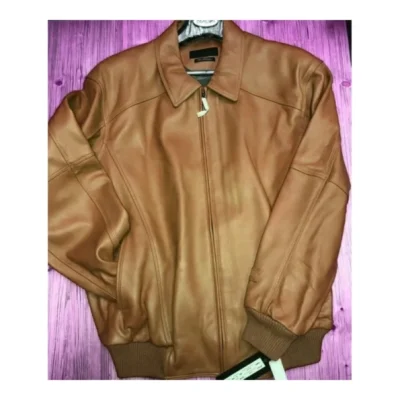 Pelle Pelle Plain Brown Leather Jacket