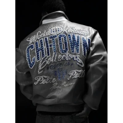 Chi Town Grey Leather Jacket ,Pelle Pelle Chi Town Grey Leather Jacket