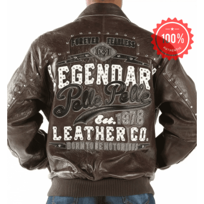 Brown Studded Legend Jacket , pelle pelle jacket
