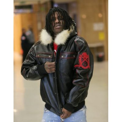 Chief Keef Black Leather Jacket ,pelle pelle jacket