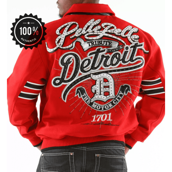 Wool Jacket , Pelle Pelle Detroit City Red Wool Jacket , pelle pelle jacket