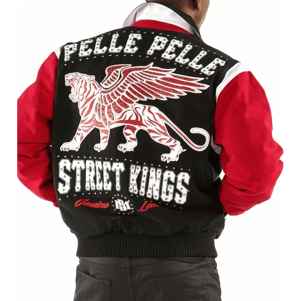 Red Black King Wool Jacket ,Pelle Pelle Street Red Black King Wool Jacket, pelle pelle men jacket
