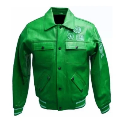 1978 Green Leather Jacket ,Pelle Pelle Star 1978 Green Leather Jacket ,green jacket