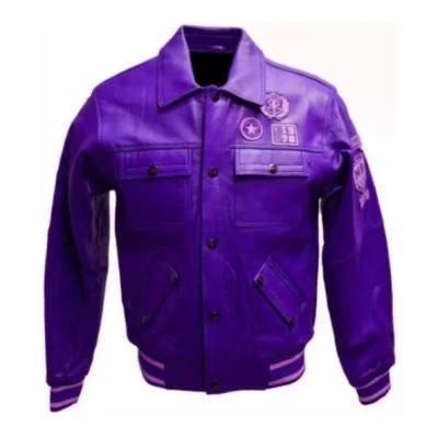 Purple Leather Jacket ,Pelle Pelle Star 1978 Purple Leather Jacket