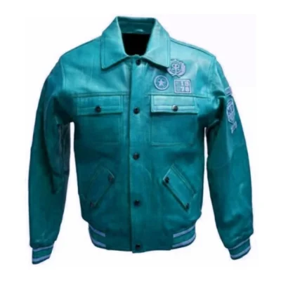 Pelle Pelle Star 1978 Cyan Leather Jacket ,1978 Cyan Leather Jacket