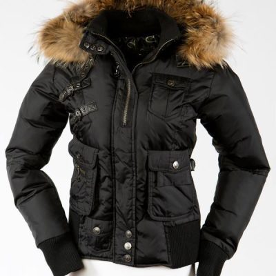 Pelle Pelle Black Winter Jacket with Fur Collar ,Pelle Pelle Black ,pelle pelle black