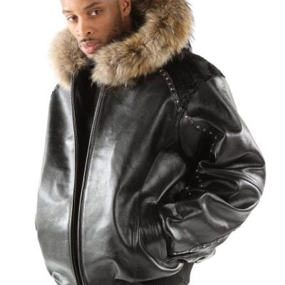 Pelle Pelle Fur Hood Genuine Leather Jacket ,Pelle Pelle Fur Hood ,Genuine Leather Jacket