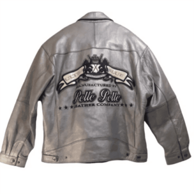 Pelle Pelle Men Grey Rare Leather Jacket