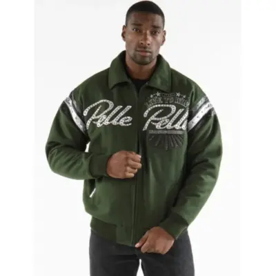 Pelle Pelle Men MB Dark Green Wool Jacket