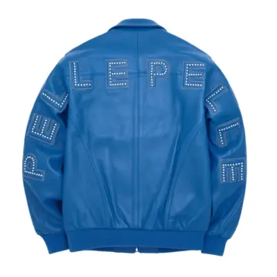 Pelle Pelle Plush Blue Leather Jacket