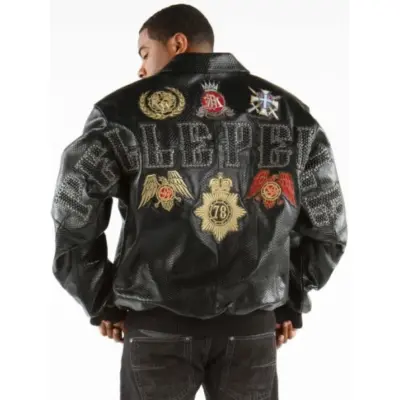 Pelle Pelle Patched Python Leather Jacket