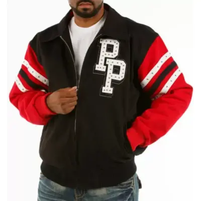 Black Red Chicago City Tribute Jackets