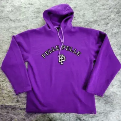 Pelle Pelle Purple Pullover Wool Hoodie