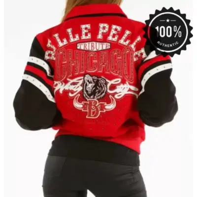 Pelle Pelle Red Chicago City Tribute Jackets