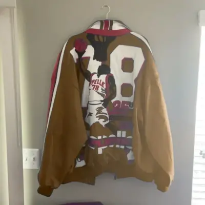 Basketball Brown Leather Jacket