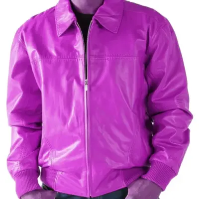 Pelle Pelle Purple Pick Stitch Blouson Jacket
