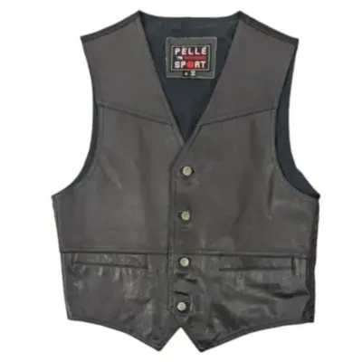 Pelle Pelle Black Sport Leather Vest