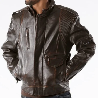 Pelle Pelle Dark Brown Ghost Leather Jacket