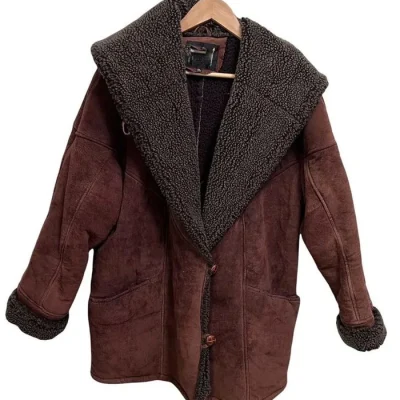 Pelle Pelle Sherpa Maroon Wool Coat