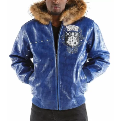 Pelle Pelle Blue Emblem MB Leather Jacket