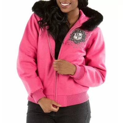Pelle Pelle Women Pink Wool Crest Jacket