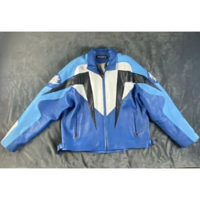 Pelle Pelle Blue MB Biker Leather Jacket