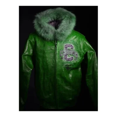 Pelle Pelle Green Chi Town Fur Hood Jacket