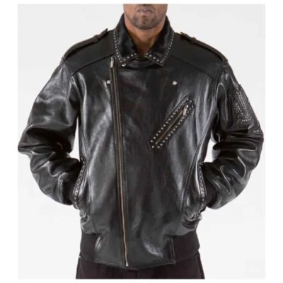 Pelle Pelle Studded Biker Leather Jacket